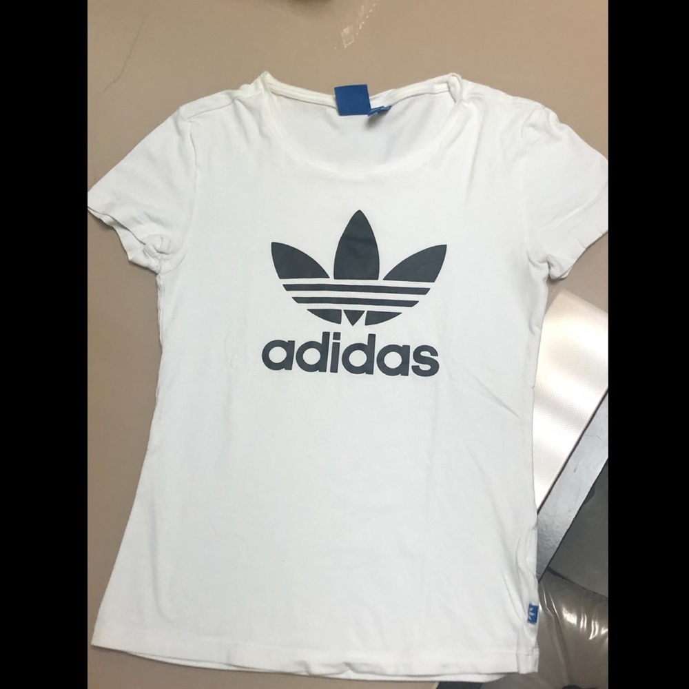 White Adidas T-Shirt